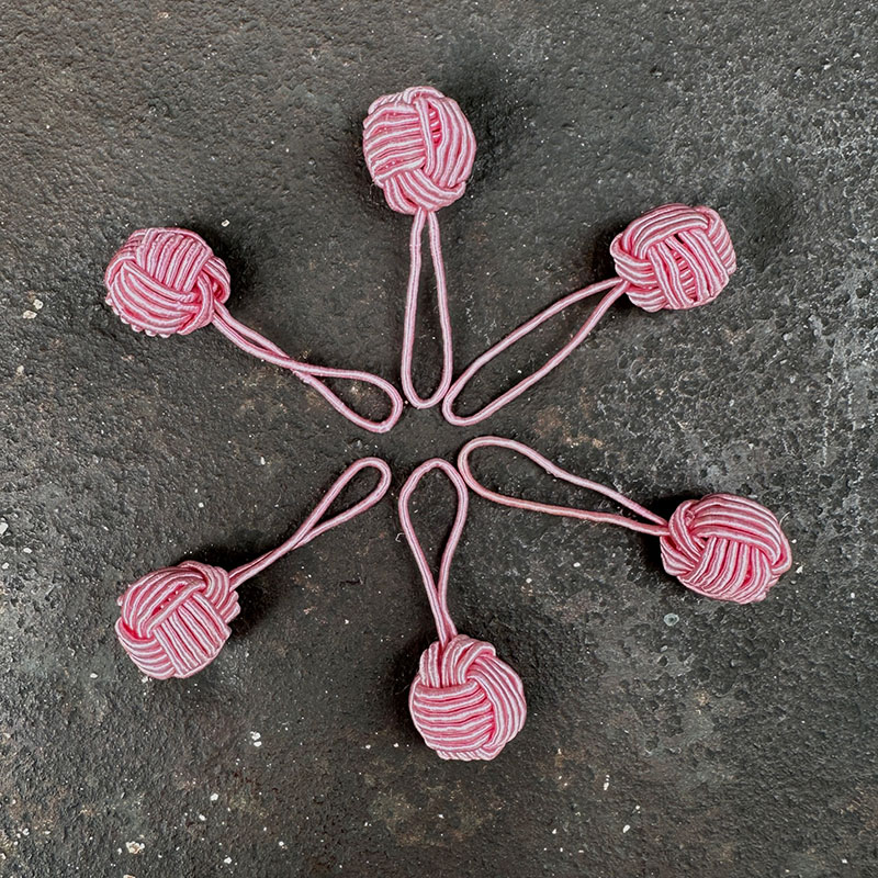 HiyaHiya Stitch Marker - 6 Yarn Balls - pink
