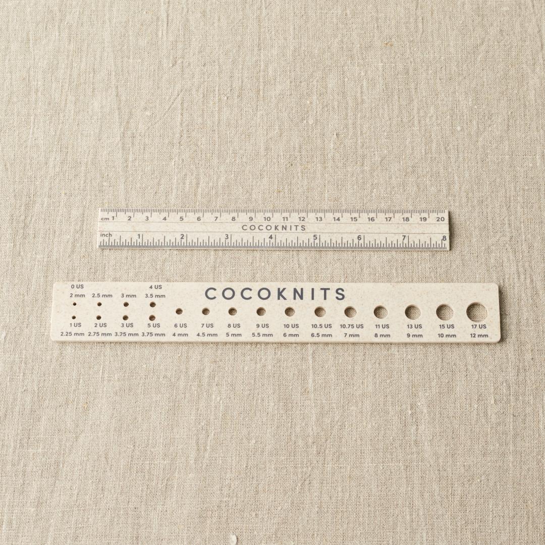 CocoKnits - Ruler and Needle Gauge Set, Kraft