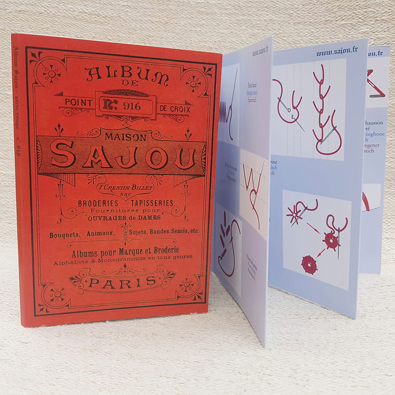 Sajou - Album points de broderie rouge N°916