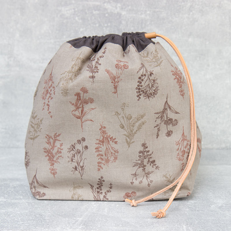 Die Mercerie Project Bag Botanical Taupe