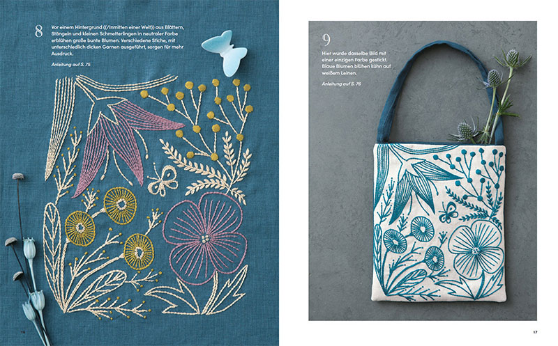 Blumenmuster sticken - 30 farbenfrohe Projekte im floralen Design by Alice Makabe