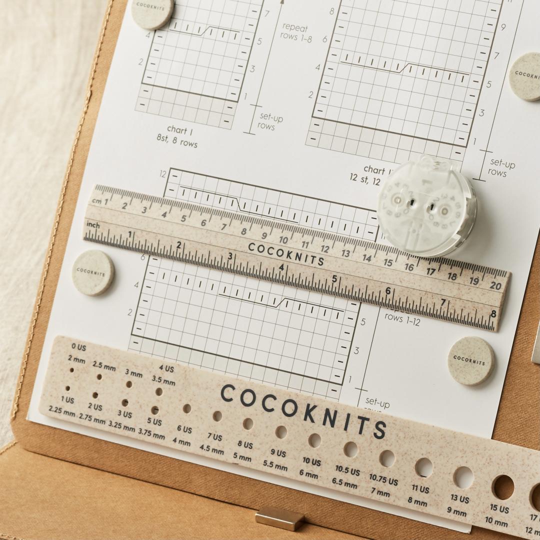 CocoKnits - Ruler and Needle Gauge Set, Kraft